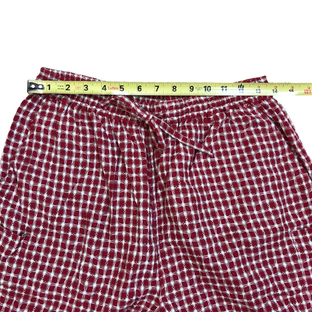 Vintage 90s Northern Reflections Pull On Gingham Flower Print Shorts M - Picture 8 of 10
